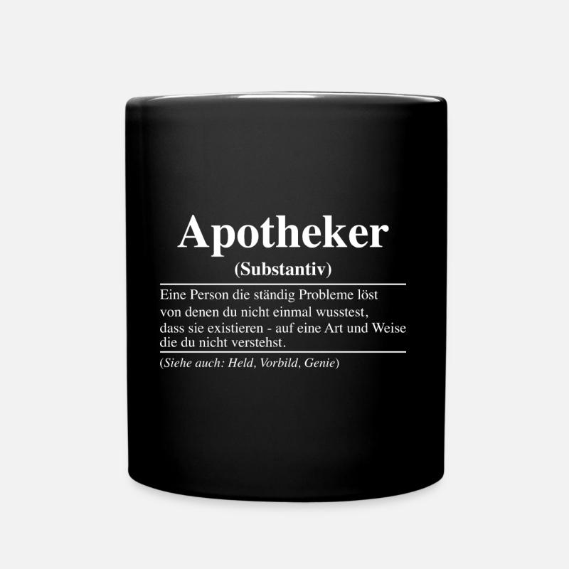Apotheker Apotheke Apothekerin Apotheker Geschenk - Tasse einfarbig - Schwarz