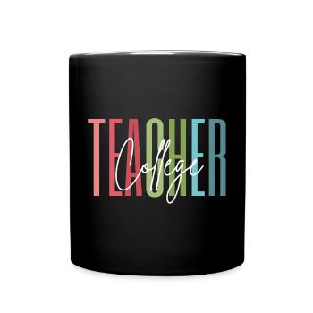 Cadeau de remerciement d’un enseignant de collège - Mug uni - noir - Devant
