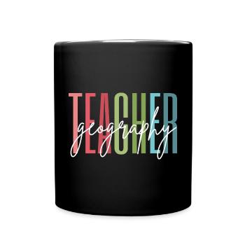 Geography Teacher Schule Danke Geschenk - Tasse einfarbig - Schwarz - Vorne