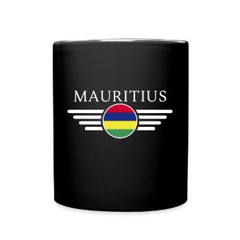 I Love Mauritius, T-Shirt Design Style Élégance - Mug uni - noir - Devant