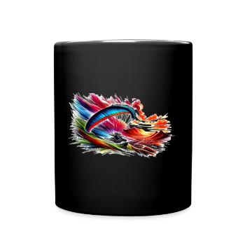 Paragleiter - Tasse einfarbig - Schwarz - Vorne