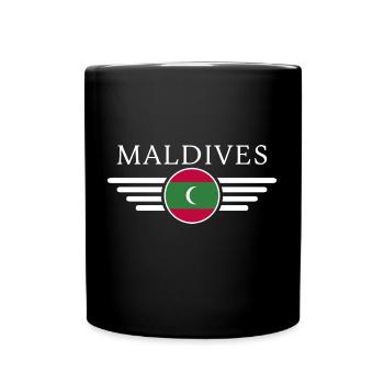 J’aime les Maldives, T-shirt design de style élégance - Mug uni - noir - Devant