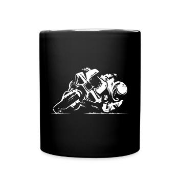 Moto Supersport Racing Moto suspendu icône - Mug uni - noir - Devant
