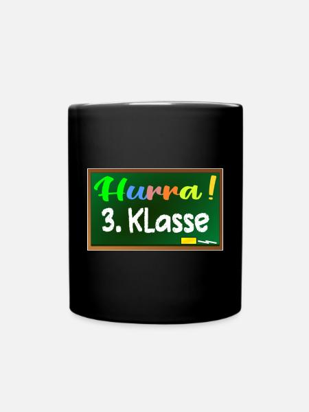 Grundschule 3. Klasse - Schultafel - Tasse einfarbig - Schwarz
