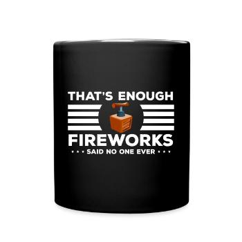 Pyro Football Fireworks - Full Colour Mug - black - Front