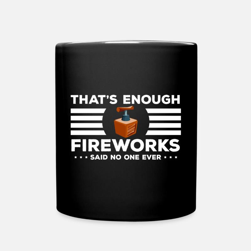 Pyro Fußball Feuerwerker - Tasse einfarbig - Schwarz