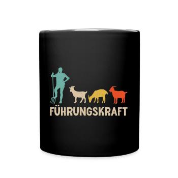 Ziegen Führungskraft Ziegenbock Landwirtin Ziege - Tasse einfarbig - Schwarz - Vorne