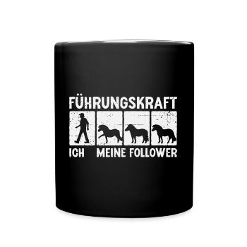 Shetland Pony Meine Follower Pferde Reitsport - Tasse einfarbig - Schwarz - Vorne