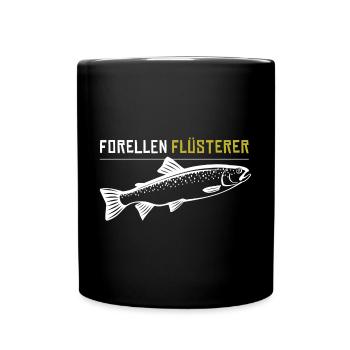 Forellen Flüsterer - Tasse einfarbig - Schwarz - Vorne