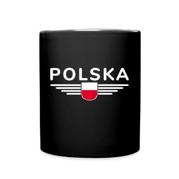 I Love Poland, Elegance Style Design T-Shirt - Full Colour Mug - black - Front