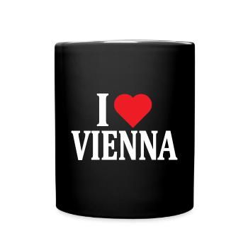 t-shirt I love Vienna t-shirt gift idea - Full Colour Mug - black - Front