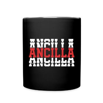 Fille Nom Ancilla empilé idée cadeau - Mug uni - noir - Devant