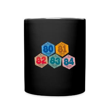 Vignettes Automobiles Années 80 Vintage Rétro 1980 - Mug uni - noir - Devant