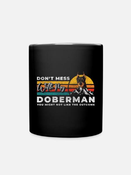 Guard Dog Owner Puppy Dog Love - Full Colour Mug - black