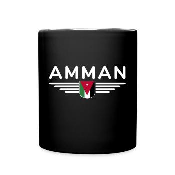 Jordan Amman Fan Outfit T-Shirt Design Gift - Full Colour Mug - black - Front