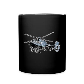 Hélicoptère - Mug uni - noir - Devant