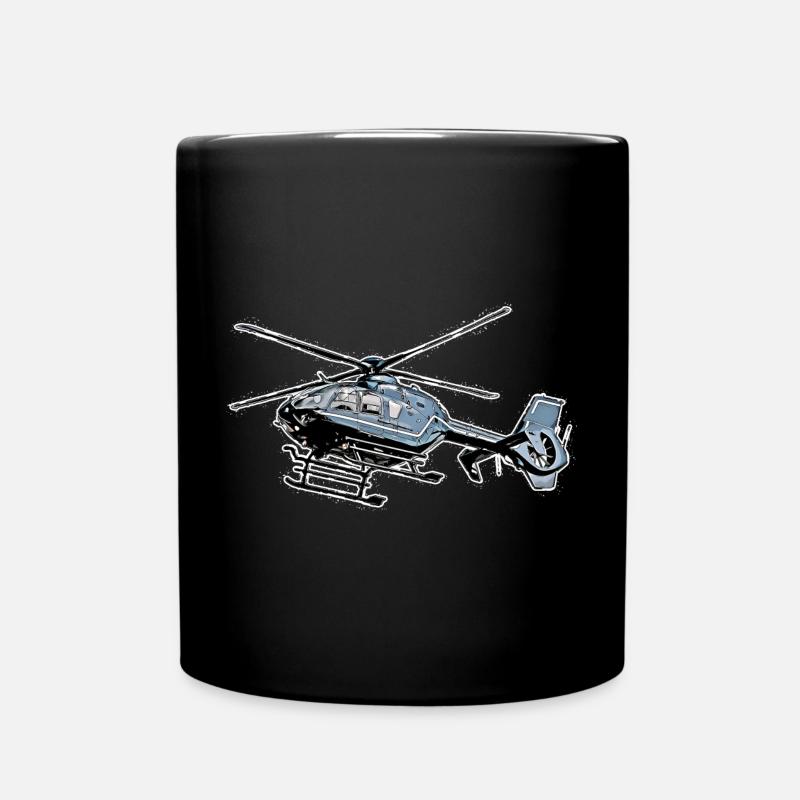 Hélicoptère - Mug uni - noir