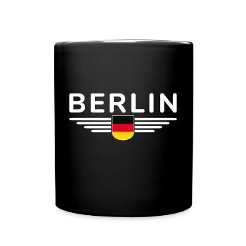 Berlin Deutschland Fan Outfit Design T Shirt - Tasse einfarbig - Schwarz - Vorne