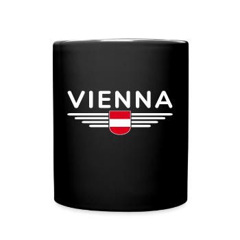 Vienna Austria Flag T Shirt Outfit Design - Full Colour Mug - black - Front