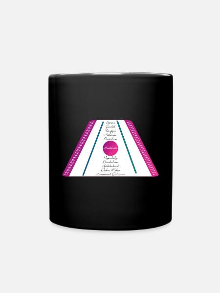 dulcimer purple pink petrol green2 - Full Colour Mug - black