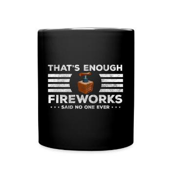 Fusée pyrotechnique Réveillon du Nouvel An - Mug uni - noir - Devant