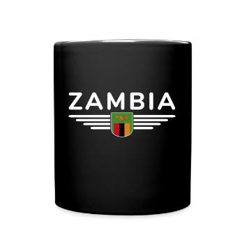 Zambia T-Shirt for Africa Fans - Full Colour Mug - black - Front