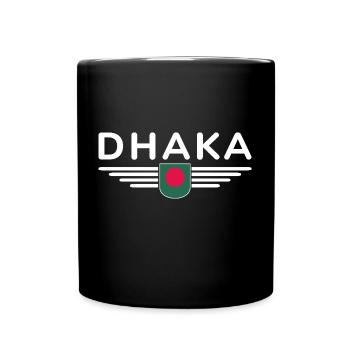 Dhaka Design – Heart of Bangladesh - Full Colour Mug - black - Front