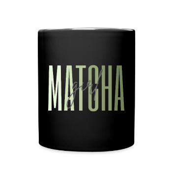 Matcha Girl – Gift for Tea Lovers - Full Colour Mug - black - Front