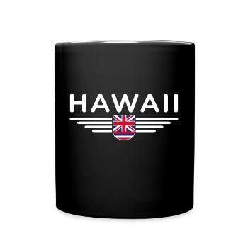 T-shirt Fan d’Hawaï – Style Aloha - Mug uni - noir - Devant