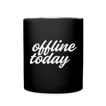 Conception de citation motivante hors ligne - Mug uni - noir - Devant