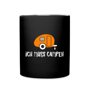 Caravan camping Camper Hobby Van Life Caravan Fan - Full Colour Mug - black - Front