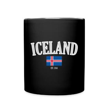 Island seit 1944 - Tasse einfarbig - Schwarz - Vorne