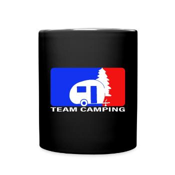 Team Camping - Tasse einfarbig - Schwarz - Vorne
