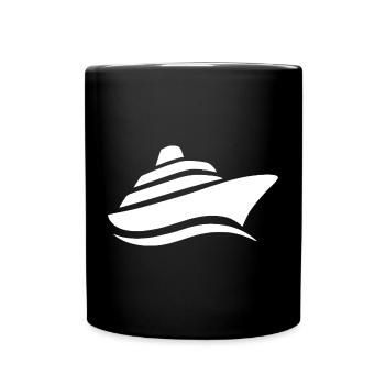 Silhouette minimaliste croisière croisière - Mug uni - noir - Devant