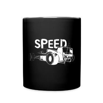 Speed Formula Auto - Rennsport Illustration - Tasse einfarbig - Schwarz - Vorne