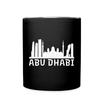 Abu Dhabi Skyline Vibes - Tasse einfarbig - Schwarz - Vorne