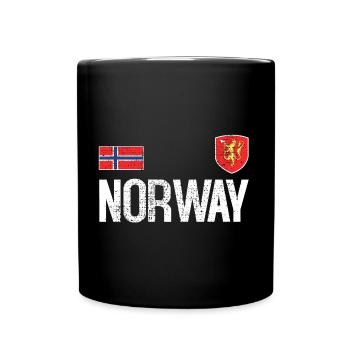 Norwegen Trikot - Tasse einfarbig - Schwarz - Vorne