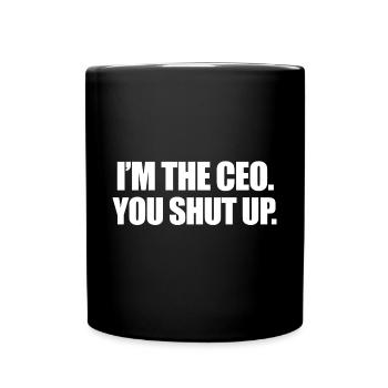 I'm the ceo - Full Colour Mug - black - Front