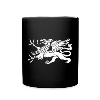 Rostock Greif - Vogel Greif - Tasse einfarbig - Schwarz - Vorne