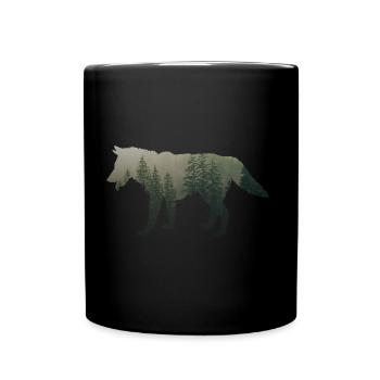ice Wolf - Full Colour Mug - black - Front