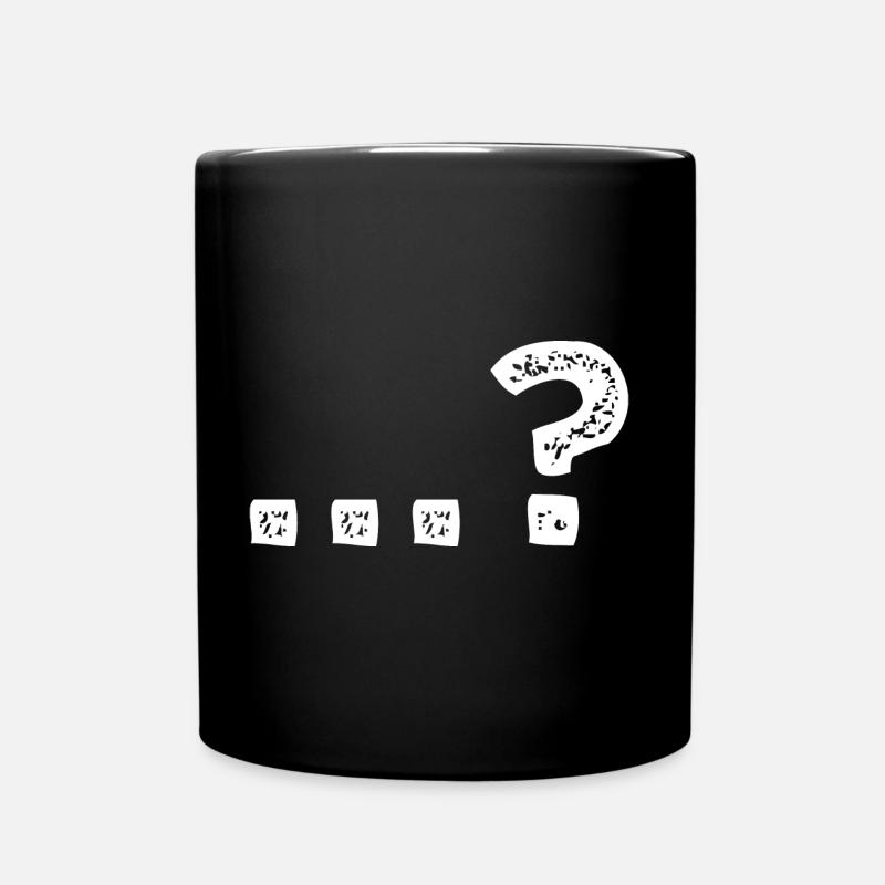 Question question mark interpretation ...? - Full Colour Mug - black