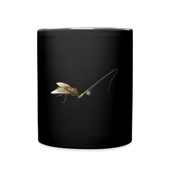 Cadeau drôle pêche pêche à la mouche pêche - Mug uni - noir - Devant