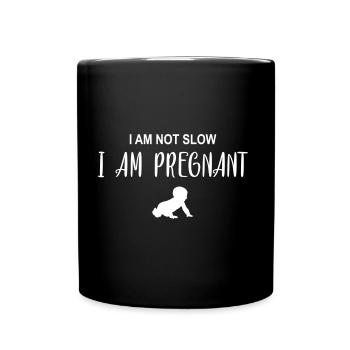 Je ne suis pas lente je suis enceinte - Mug uni - noir - Devant