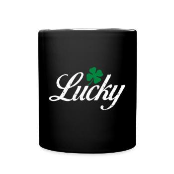 Jour de chance Irlande vacances jour de la Saint Patrick chanceux - Mug uni - noir - Devant