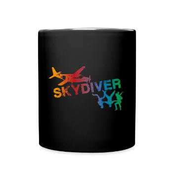 Skydiver T-shirt - Full Colour Mug - black - Front