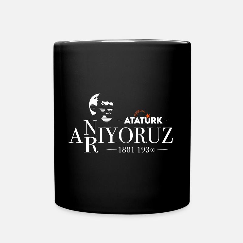 Atatürk - Tasse einfarbig - Schwarz