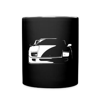F40 classic car Symbol icon Logo Symbol Autos - Tasse einfarbig - Schwarz - Vorne