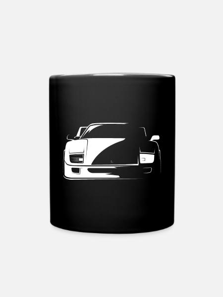 F40 voiture classique icône icône logo symbole voitures - Mug uni - noir