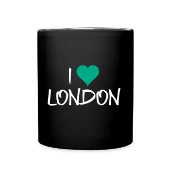 London - Tasse einfarbig - Schwarz - Vorne