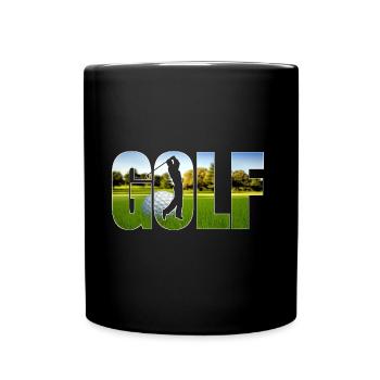 Golf Golfer Sport Sportle Geschenk - Tasse einfarbig - Schwarz - Vorne